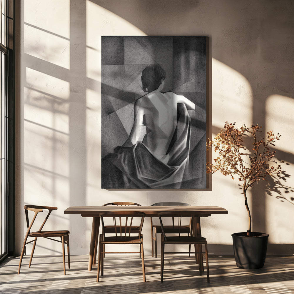 Wall art Study After Eugène Durieu &  #039;s Seated Female Nude - 20-08-21