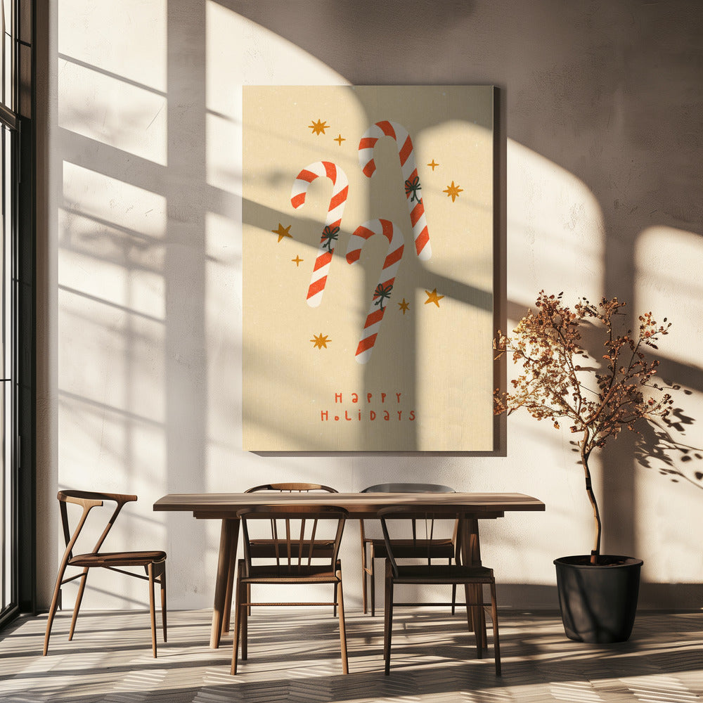 Wall art Candy Cane Canvas Print
