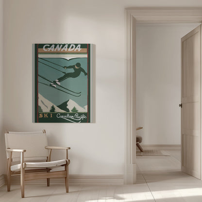 Wall art Winter Tourism: Vintage Ski Canada Poster
