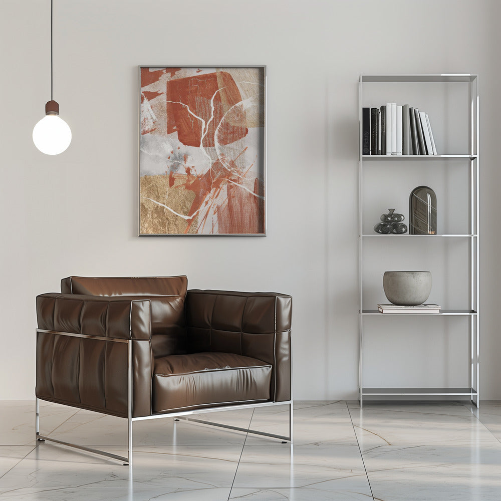 Wandbild Goldener Globus 2