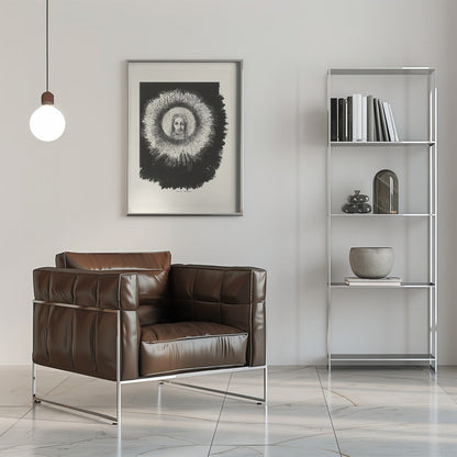 Wall art And the Face of Christ Shone In the Disk of the Sun