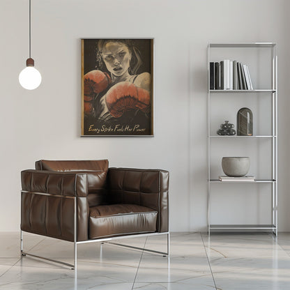Wandkunst Jeder Schlag stärkt ihre Kraft