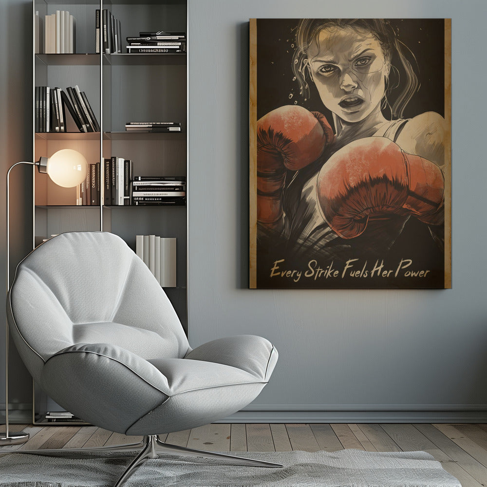 Wandkunst Jeder Schlag stärkt ihre Kraft