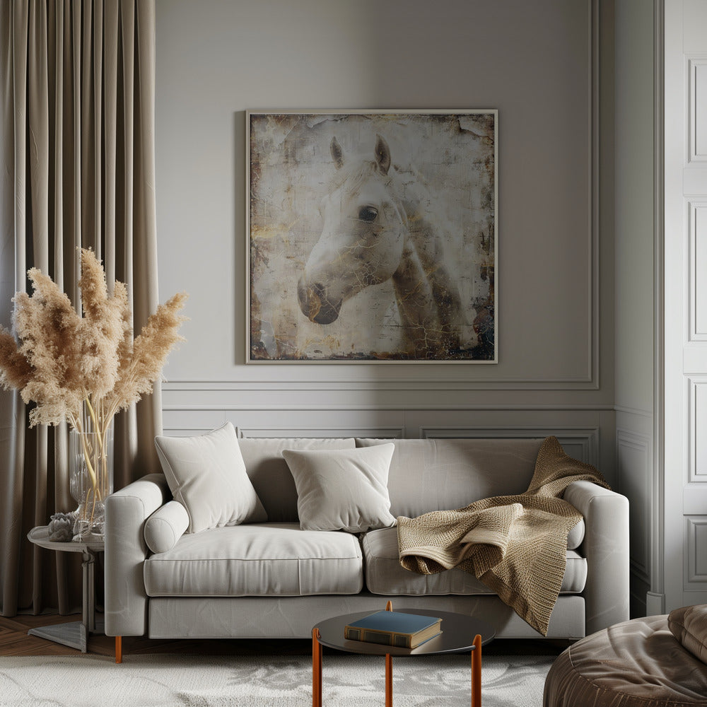 Wall art Horse Vintage Art Illustration 02