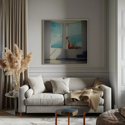 Wall art room with a view