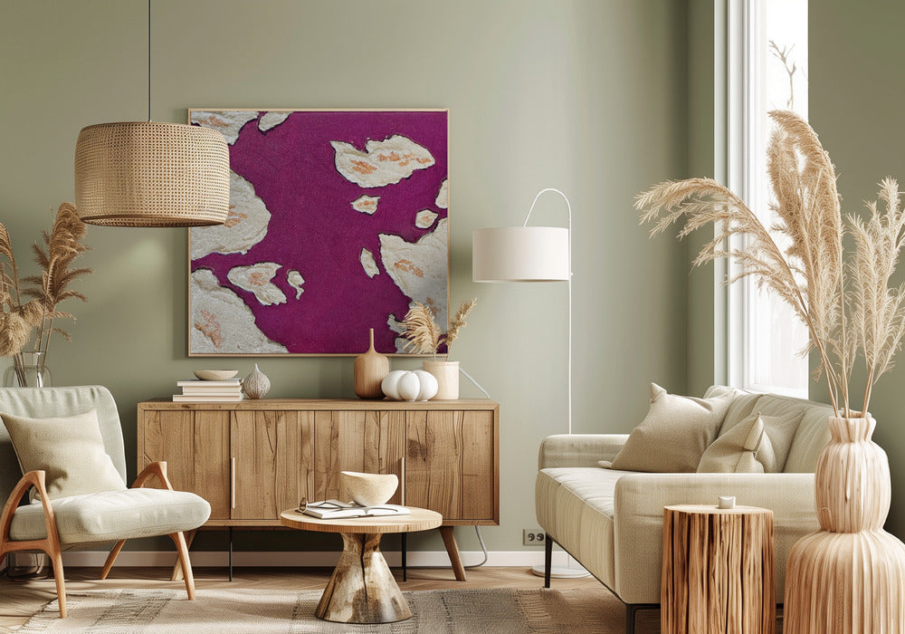 Wandkunst Aubergine Inseln