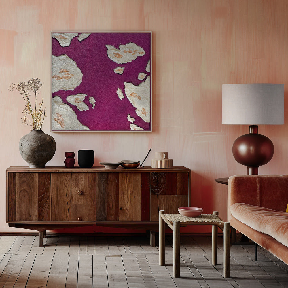 Wandkunst Aubergine Inseln