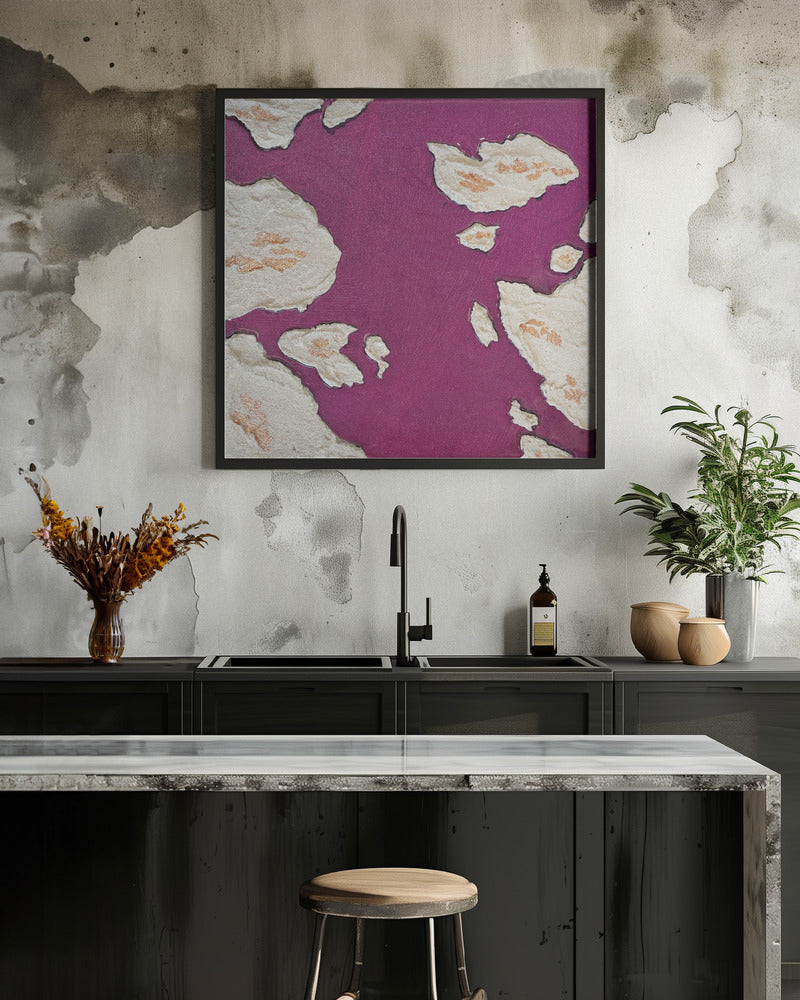 Wandkunst Aubergine Inseln
