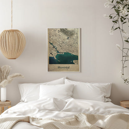 Wandbild Montreal Karte