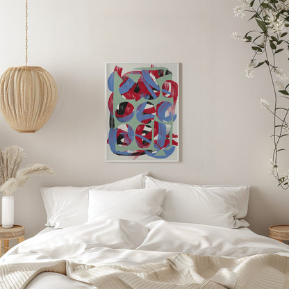 Wandbild Trockene, gerichtete Pinselstriche abstrakt 03