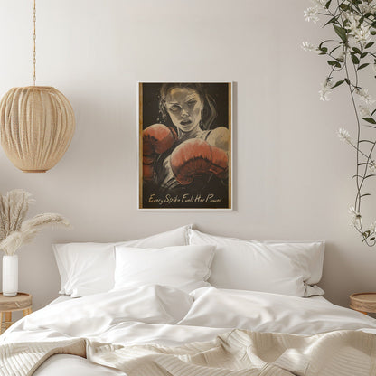 Wandkunst Jeder Schlag stärkt ihre Kraft