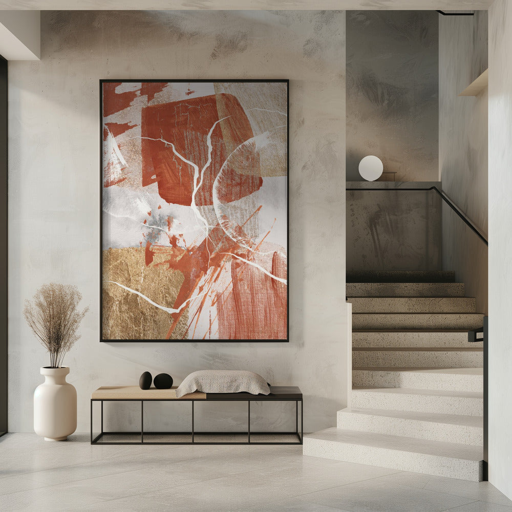 Wandbild Goldener Globus 2