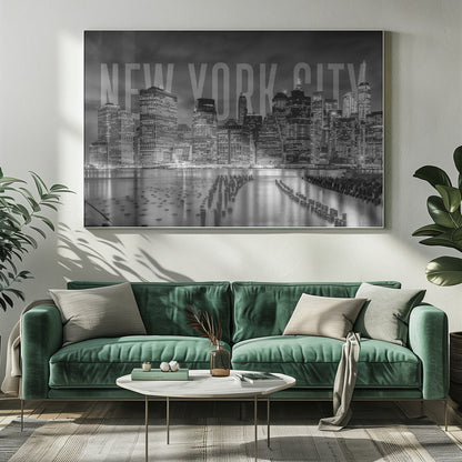Wall art NEW YORK CITY Skyline Monochrome