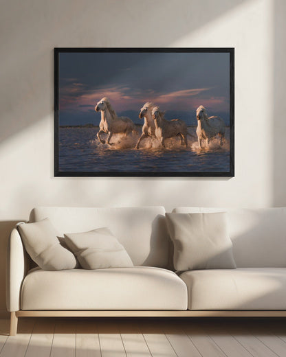 Wall art Angels of Camargue. Horses