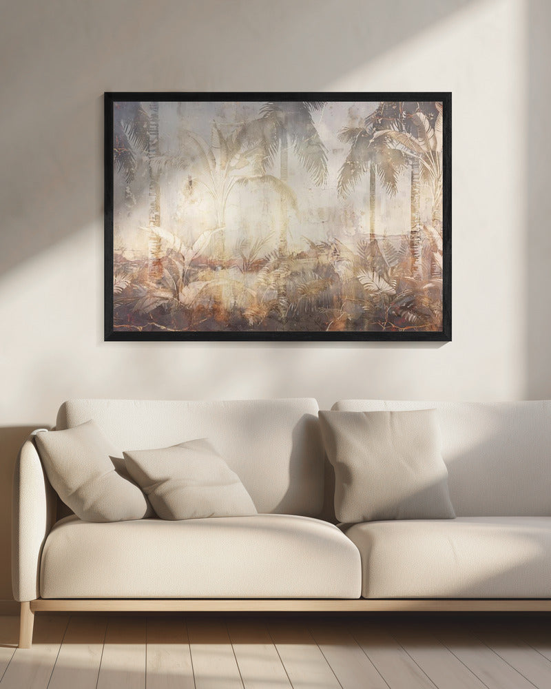 Wandbild Dschungelblätter Kunst Illustration Wanddeko 45