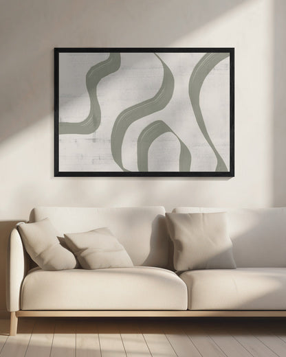 Wall art Green Waves No.2
