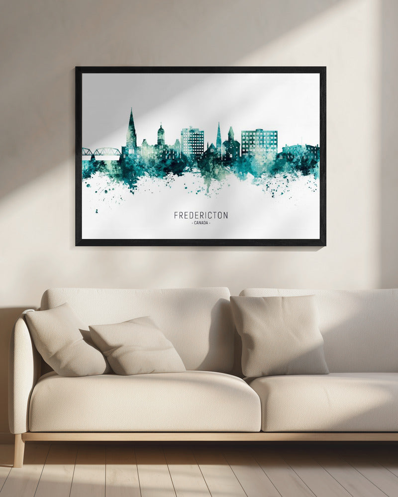 Wandkunst Fredericton Kanada Skyline