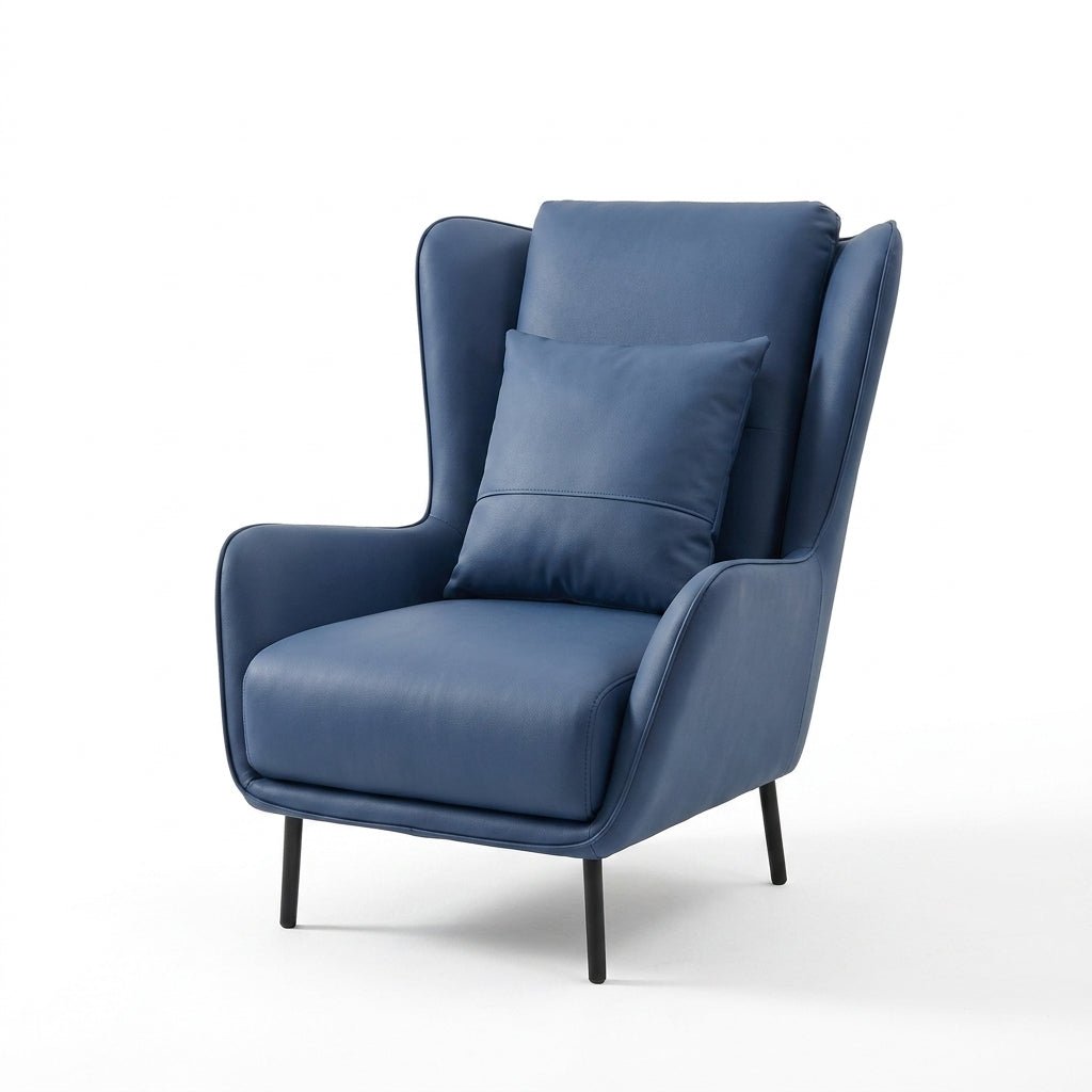 PM06 Premium Relaxsessel aus Rindsleder mit Ottoman