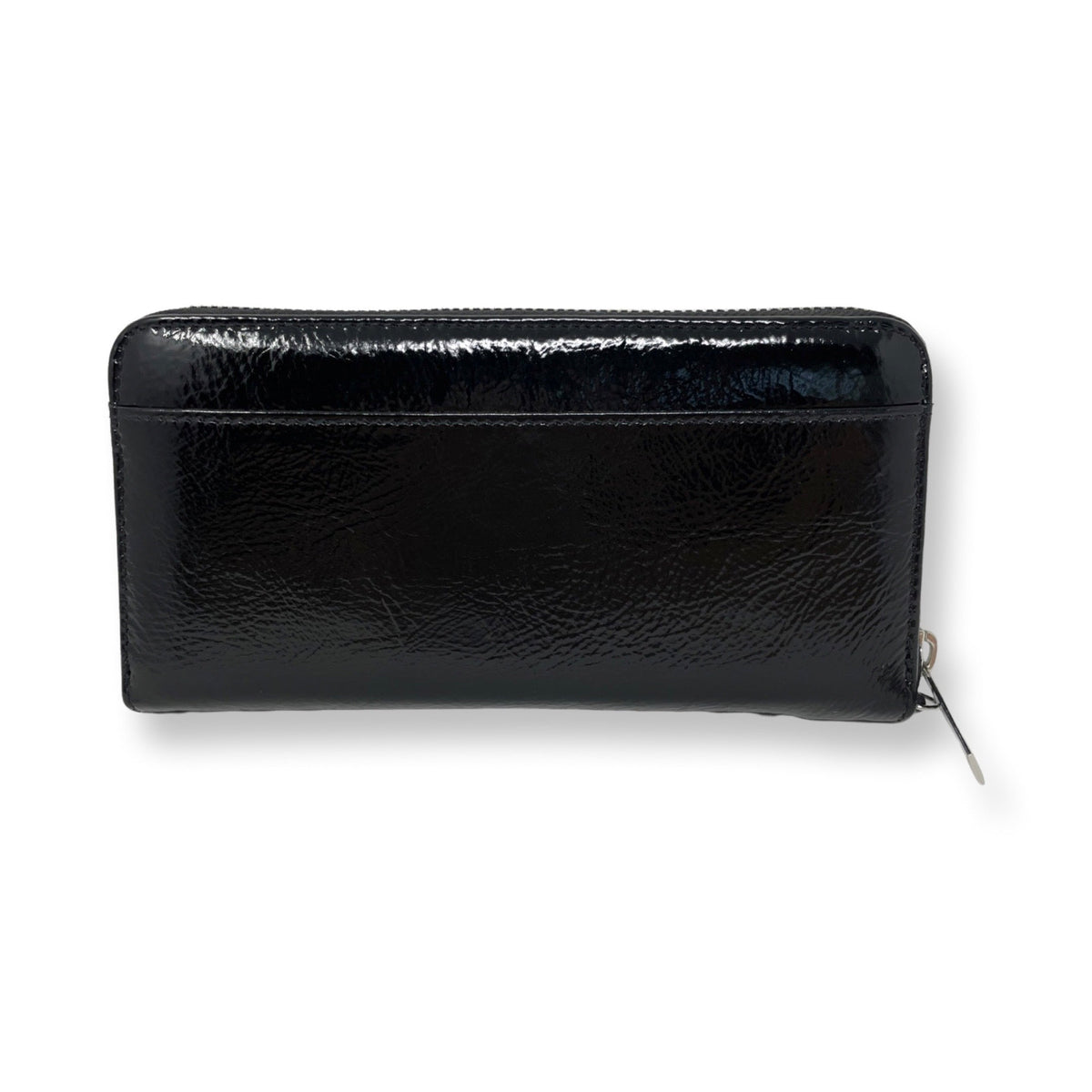 Petit Portefeuille en cuir vernis Carla, Noir