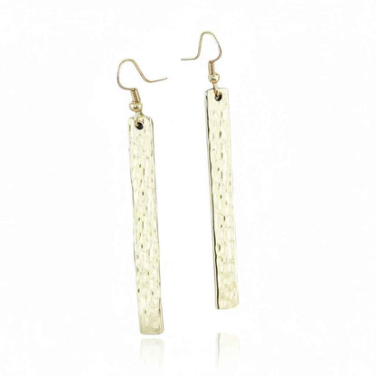 Metal Bar Earring - Gold Colour