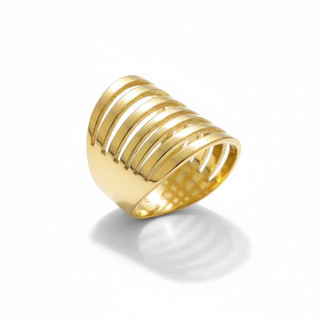 Multi Strand Ring - Gold Stainless Steel