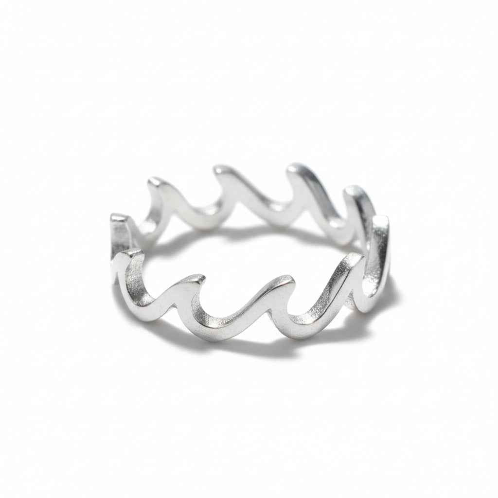 Wave Ring _ Silver Plate