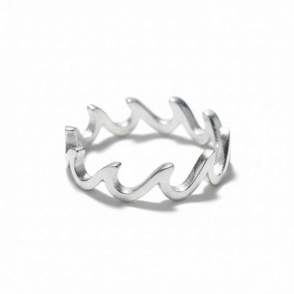Wave Ring _ Silver Plate