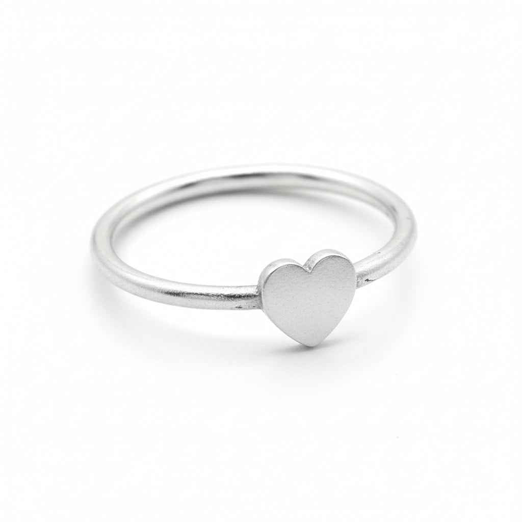 Heart Ring In Silver Plate