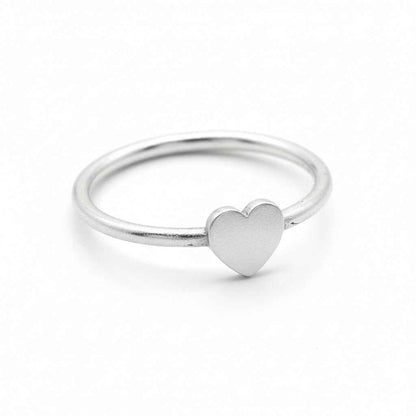 Heart Ring In Silver Plate