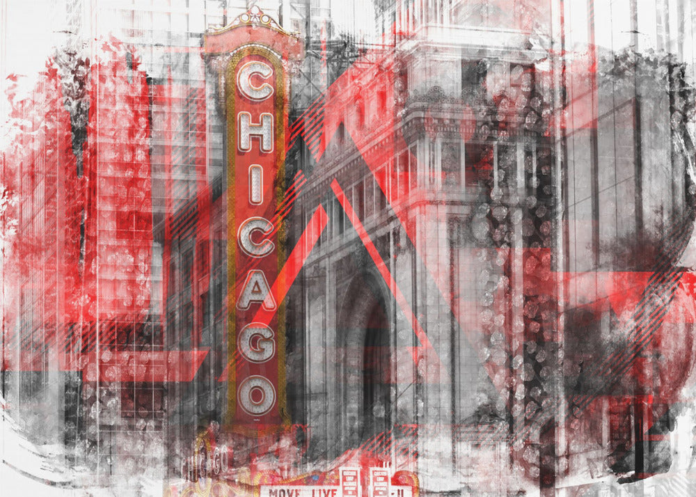 Wandkunst Chicago | Geometrischer Mix Nr. 4