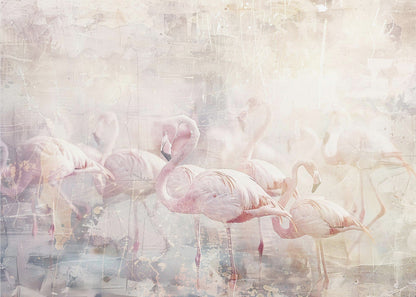 Wall art Flamingo Animal Vintage Art Illustration Wallart 10