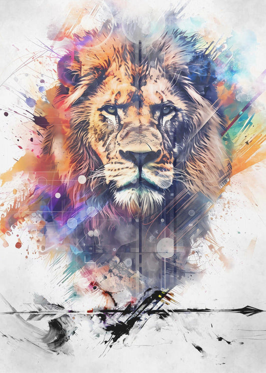 Wandbild Löwe Poster Kunst 04