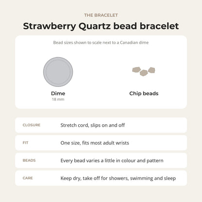 Strawberry Quartz Chip Bracelet