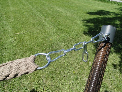 Luxus-Stepphängematte mit Rattanständer