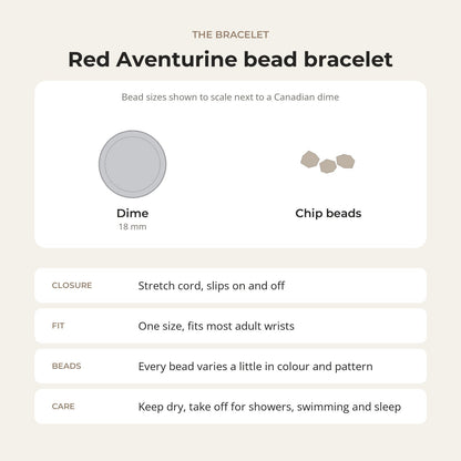 Red Aventurine Chip Bracelet