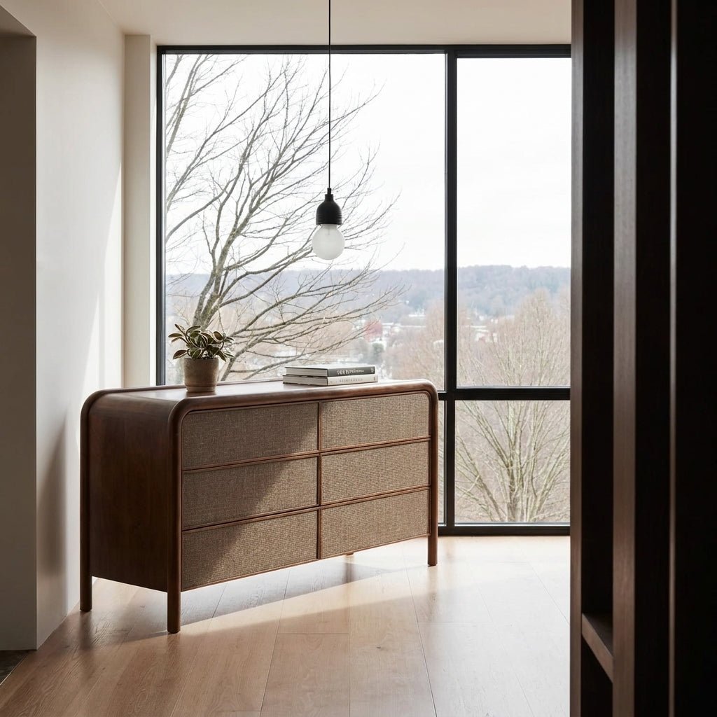 Reiko 6 Drawer Dresser Warm Brown
