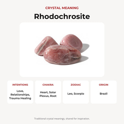 Rhodochrosite E Tumbled Stones #0 - 3 Pack