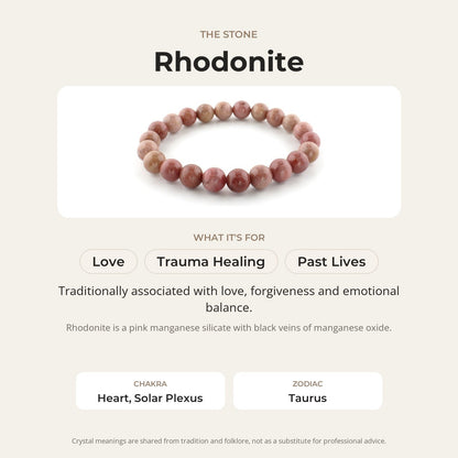 Rhodonite Bead Bracelet