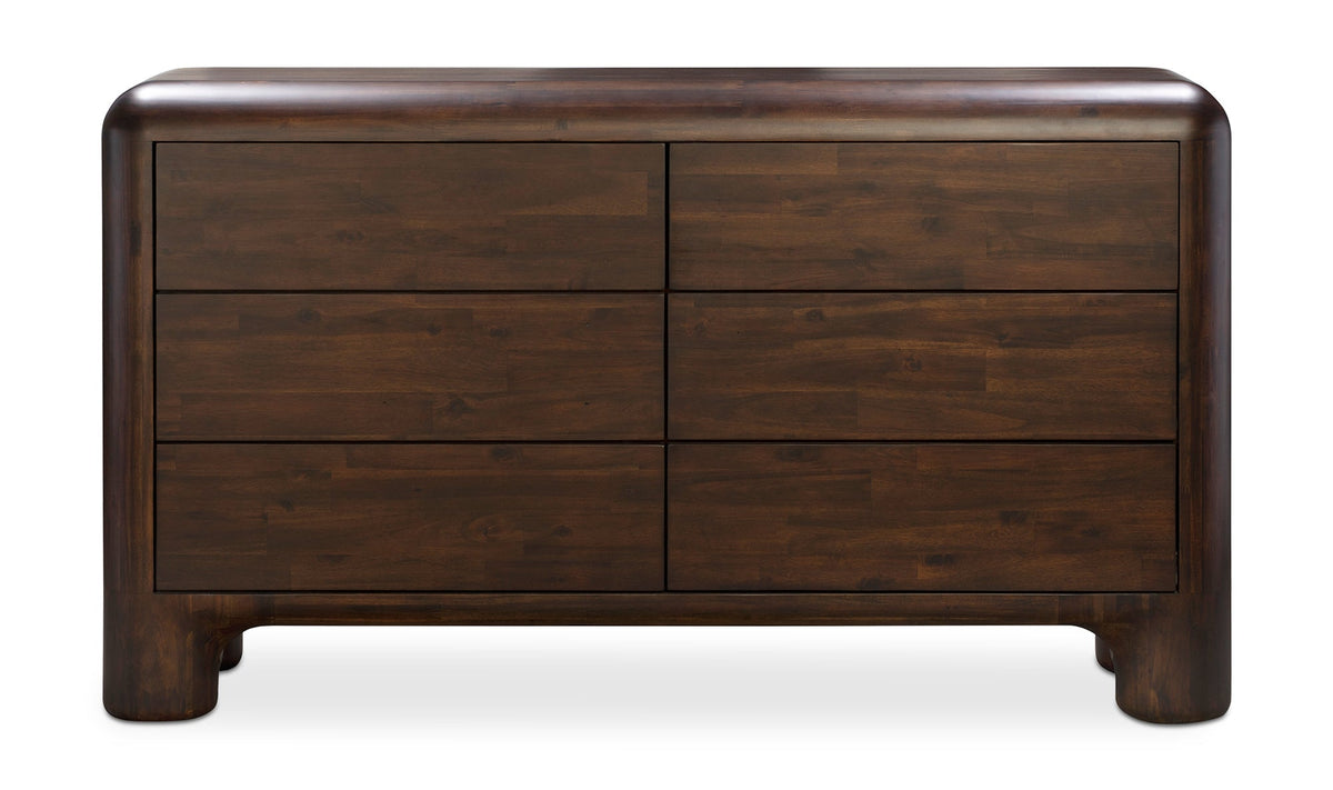 Riordan 6 Drawer Dresser Dark Brown