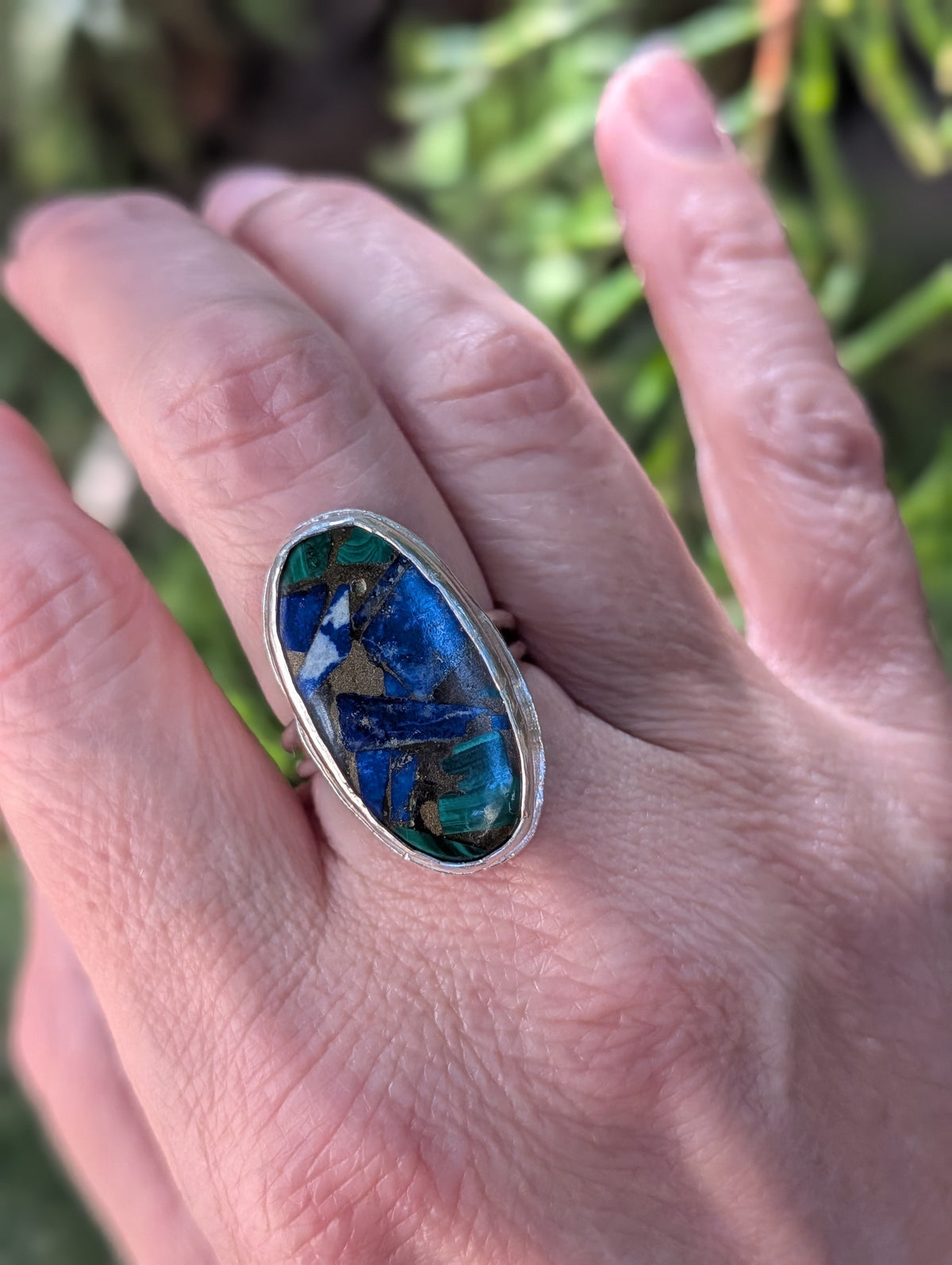 Tectonic Ring | One of a Kind | Argentium Silver | Size 7