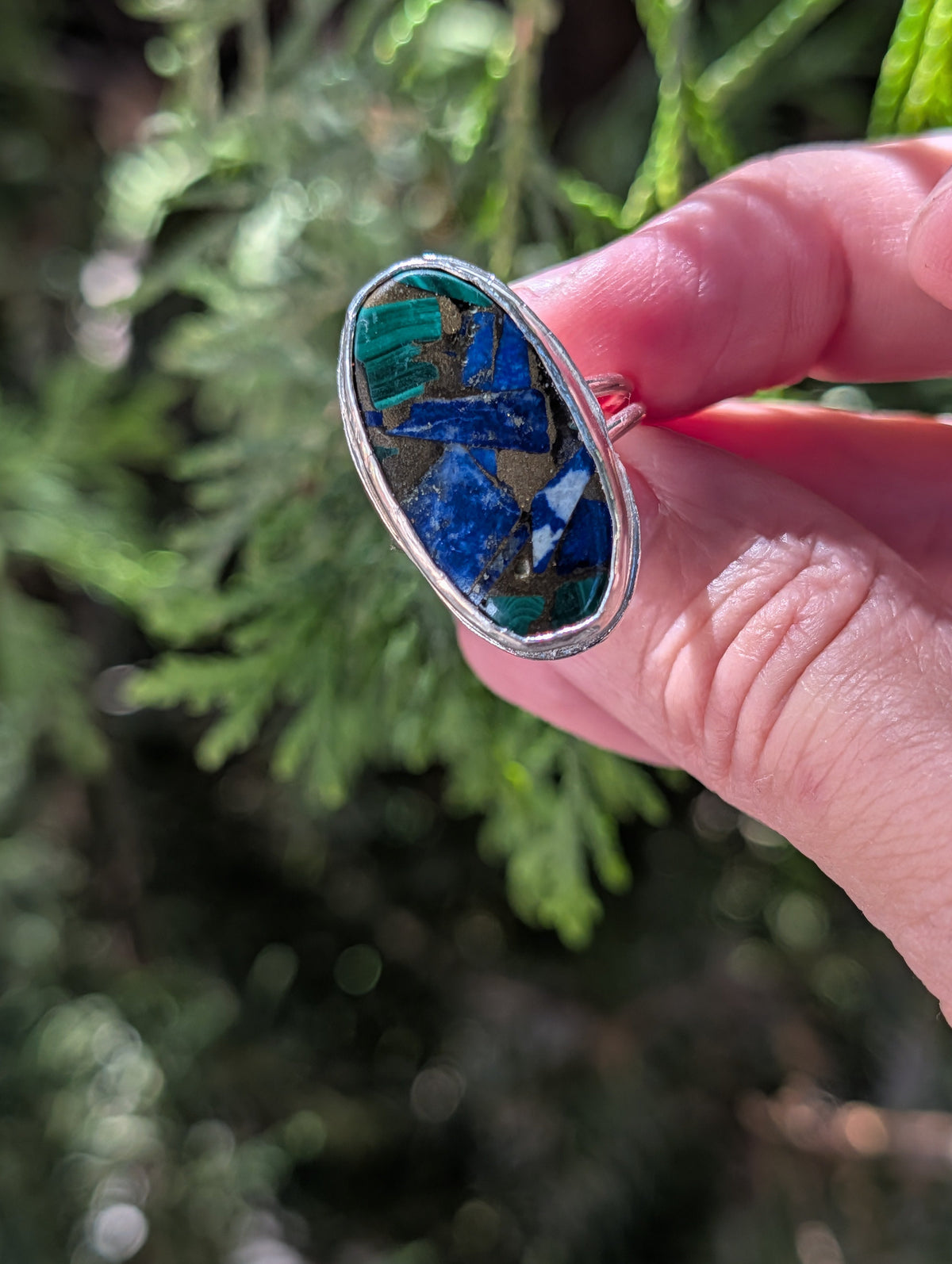 Tectonic Ring | One of a Kind | Argentium Silver | Size 7