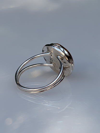 Forge Ring – Sterling Silver & Yellow Healer Amethyst sz 8