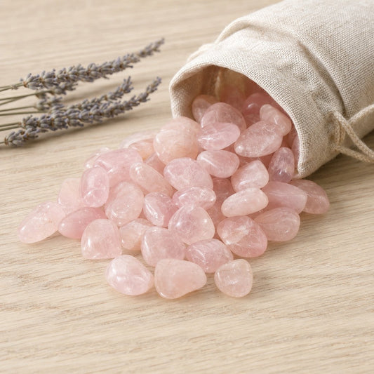 Rose Quartz Tumbled Stones A Quality - Brazil