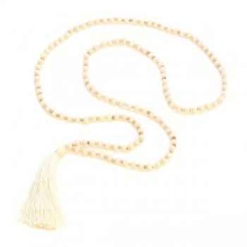 Crystal Bead Tassel Necklace