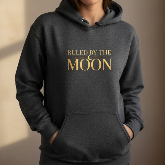 Ruled By The Moon Hoodie | Celestial Pullover for Women | Moon Lover Gift