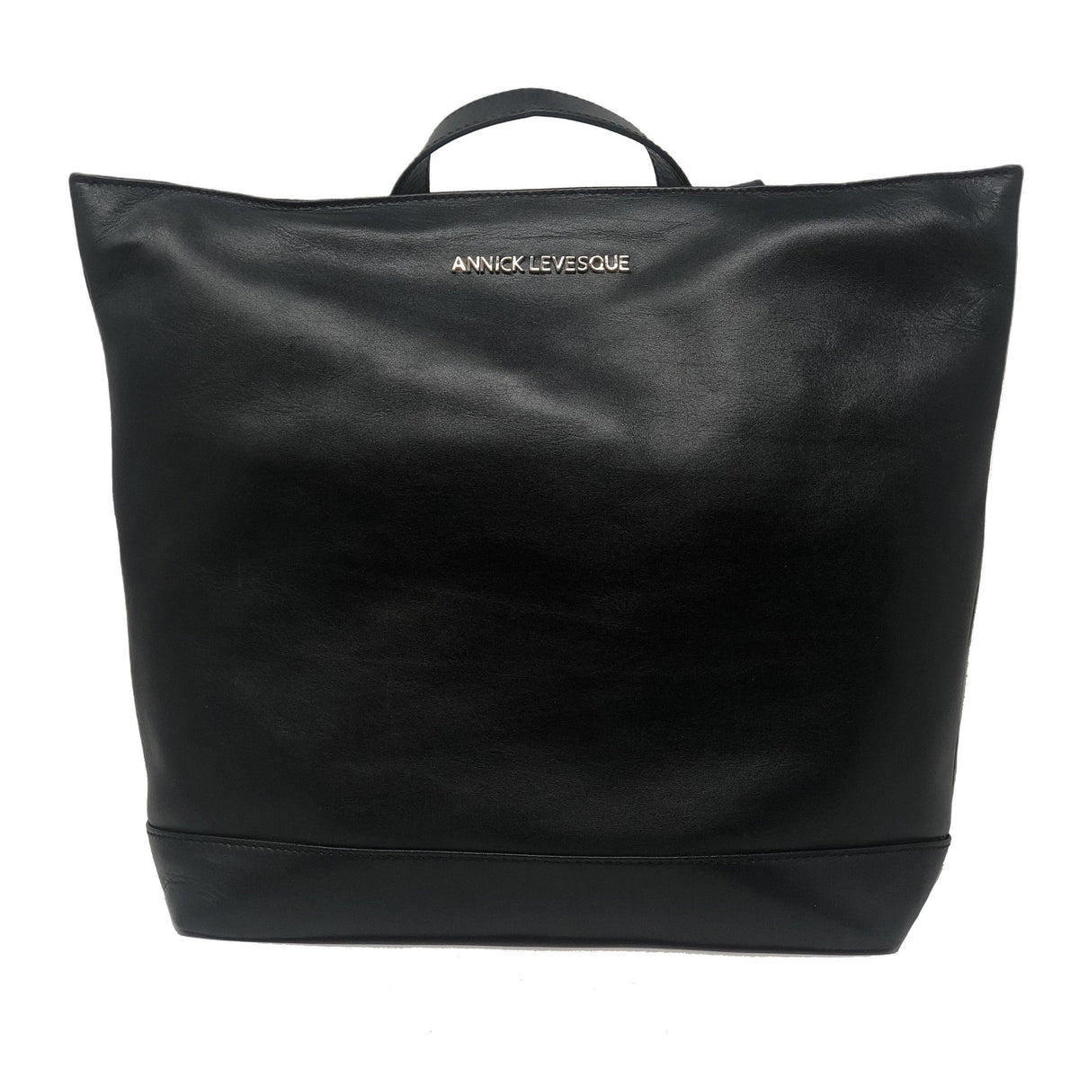 Sac à dos en cuir Antivol noir | Lore