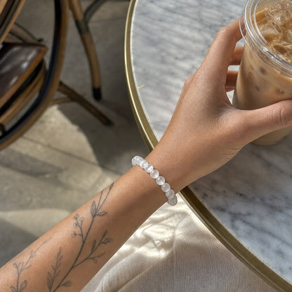 Selenite Round Bracelet - 8mm
