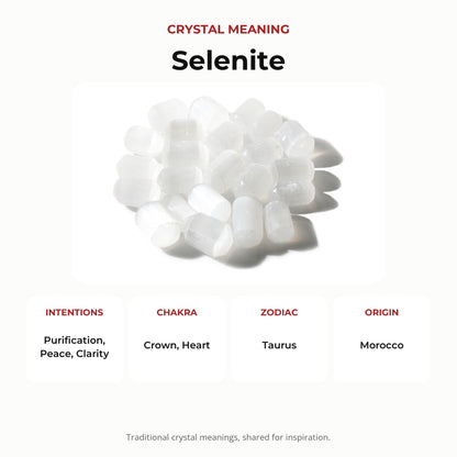 Selenite Tumbled Stones - Hand Polished