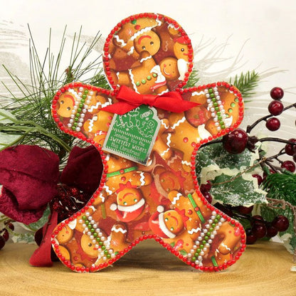 Luxury Shaped Card Blanks & Envelopes - Gingerbread Man