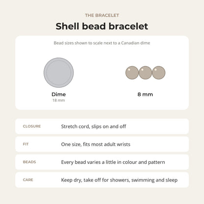 Shell Round Bracelet - 8mm